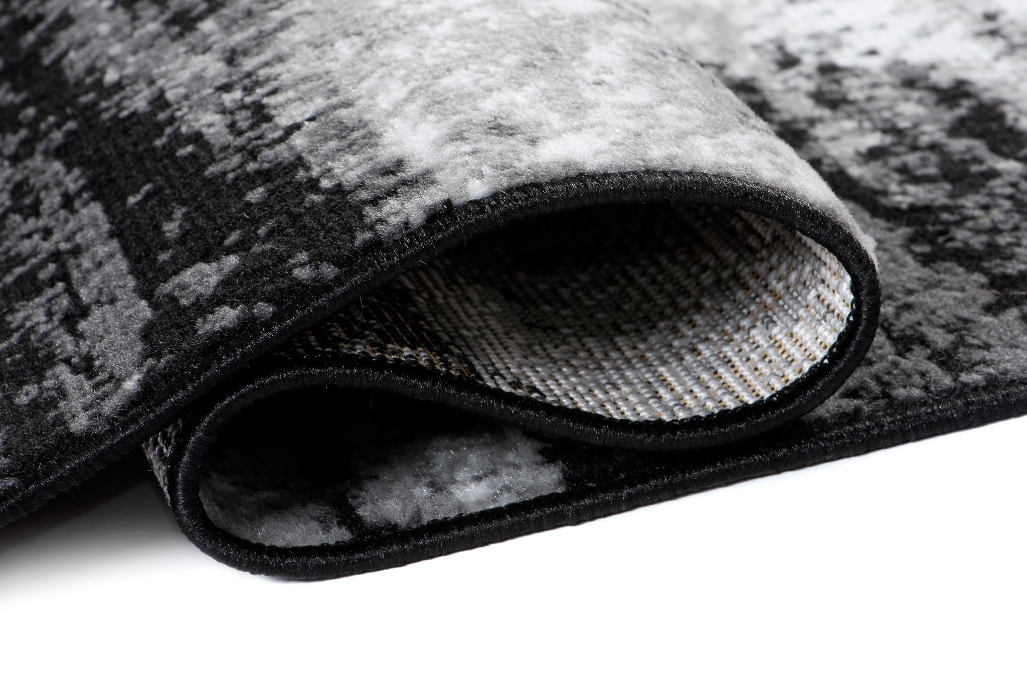 TAPISO Maya Tappeto Passatoia Corridoio Moderno Grigio Nero Macchiato Sottile 80 x 200 cm - 3