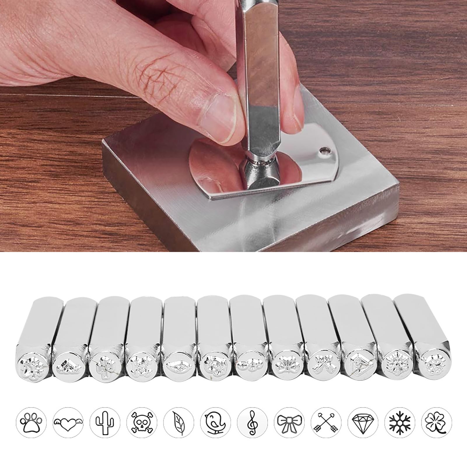 Kit De 36 Tampons En Acier Pour Marquage Cuir - Chiffres Et Lettres 6mm - Poinçon Estampage Manuel