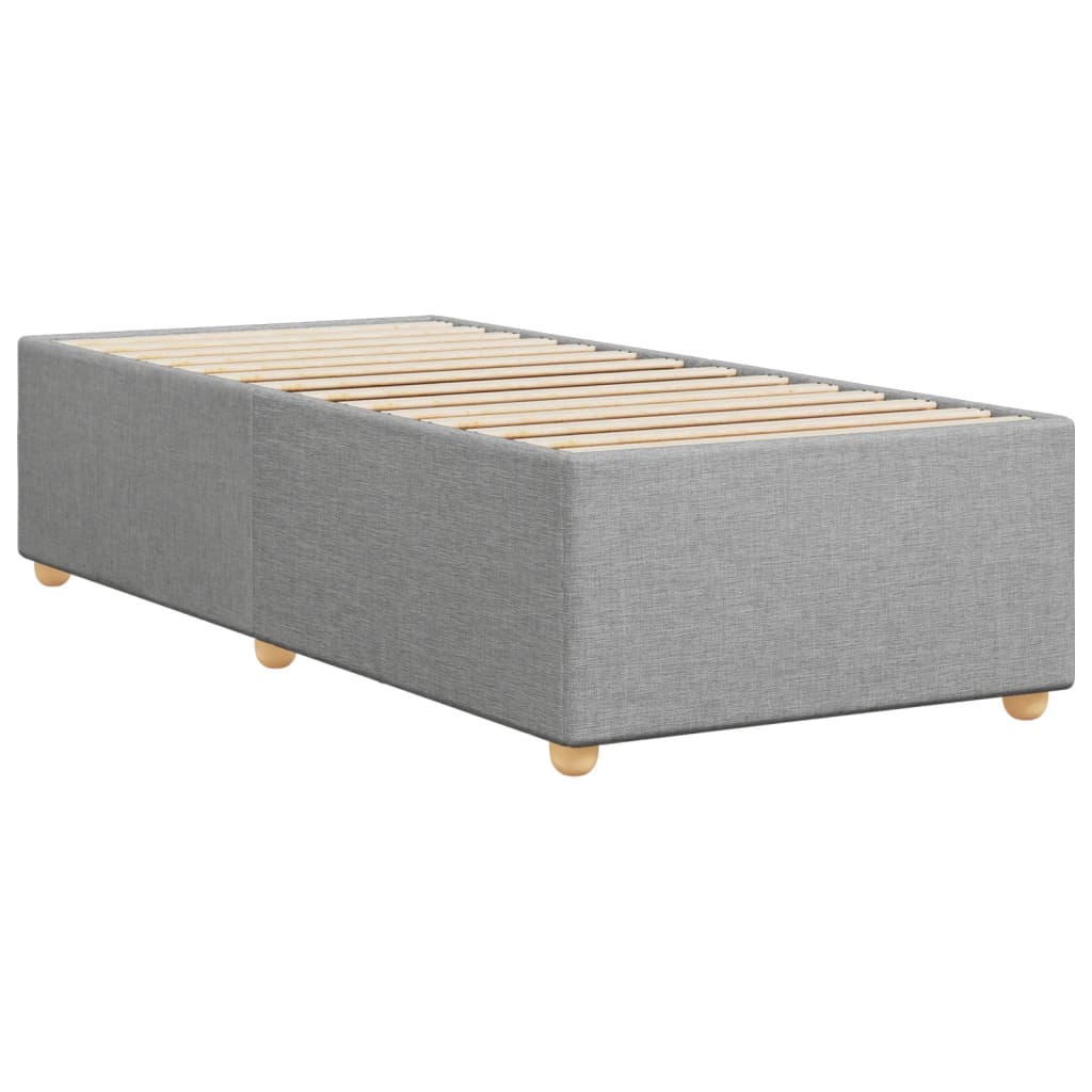 Cadre de lit sans matelas, en tissu, gris clair, pour la chambre, 100 × 200 cm - 6