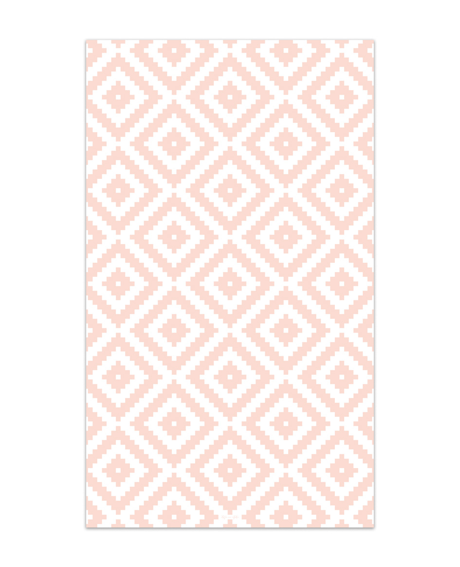 Alfombra de vinilo geométrica 07 rosa 120x200 cm pvc cocina salón comedor