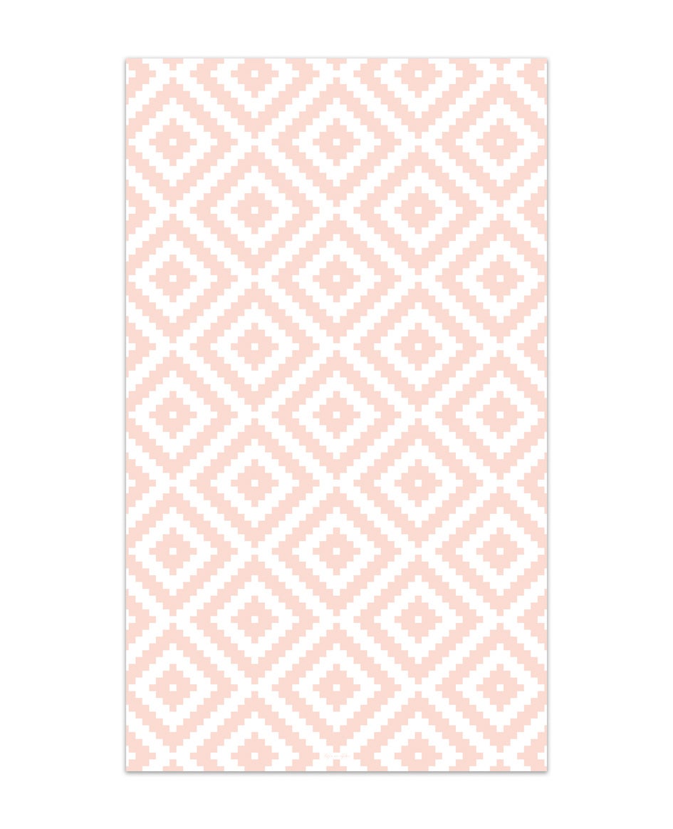 Alfombra de vinilo geométrica 07 rosa 120x200 cm pvc cocina salón comedor