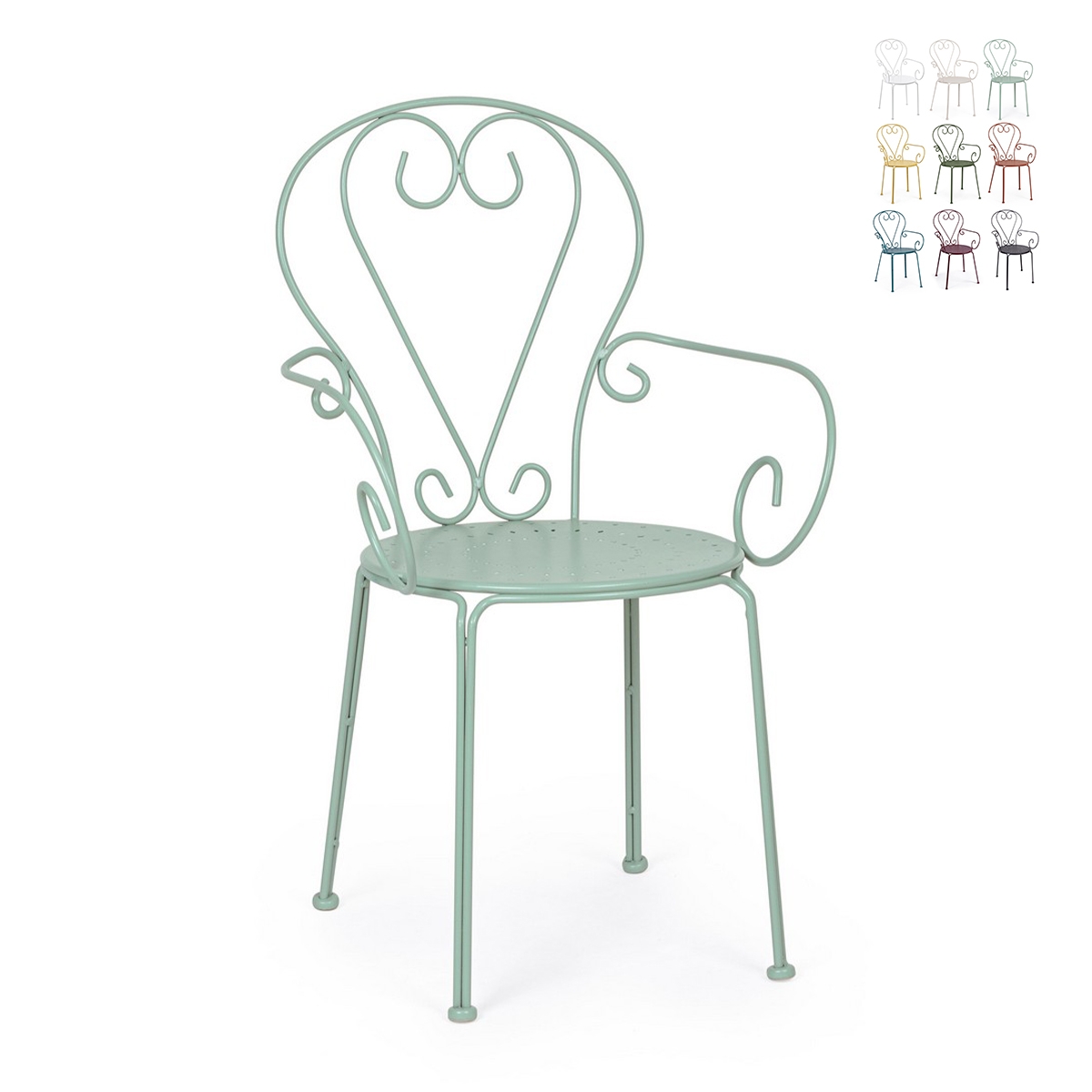 Andrea Bizzotto  Silla De Jardín Exterior Apilable Estilo Shabby Chic Bizzotto Etienne , Leroy Merlin