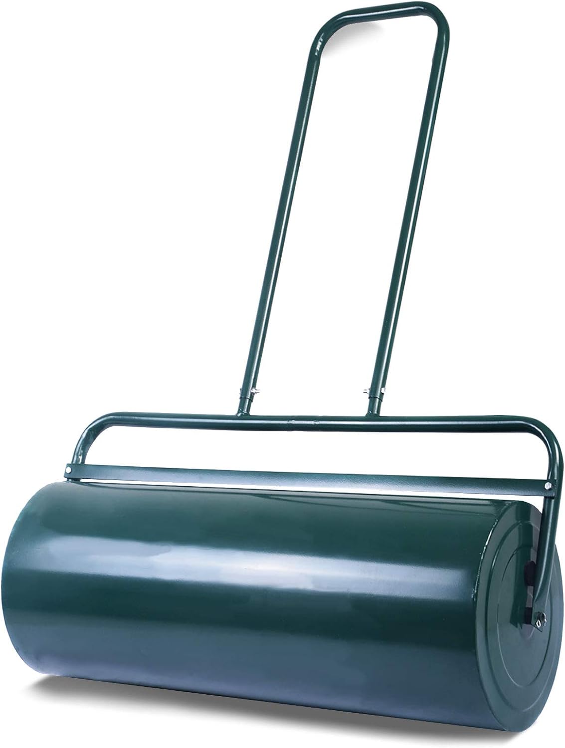 Walec do Trawnika Ogrodowego 30 cm, Pojemność 48 l, z Uchwytem w Kształcie Litery U, Stali Wypełniony Piaskiem/Wodą, 114 x 30 x 60 cm, Zielony