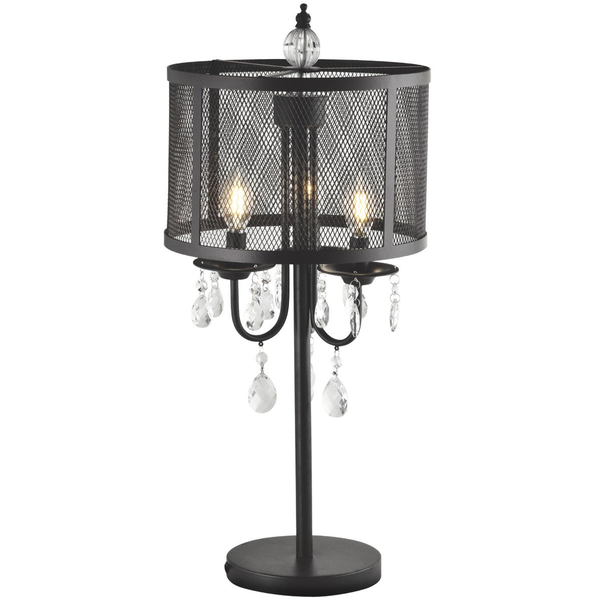 Lampa stołowa czarna E14x3 BRESSO 310538 Polux