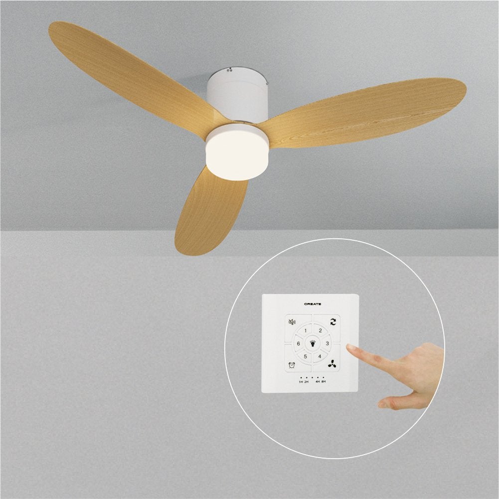 CREATE - WIND LITE - Cichy wentylator sufitowy 40W Ø132 cm odpowiedni do użytku wewnątrz i na zewnątrz -
