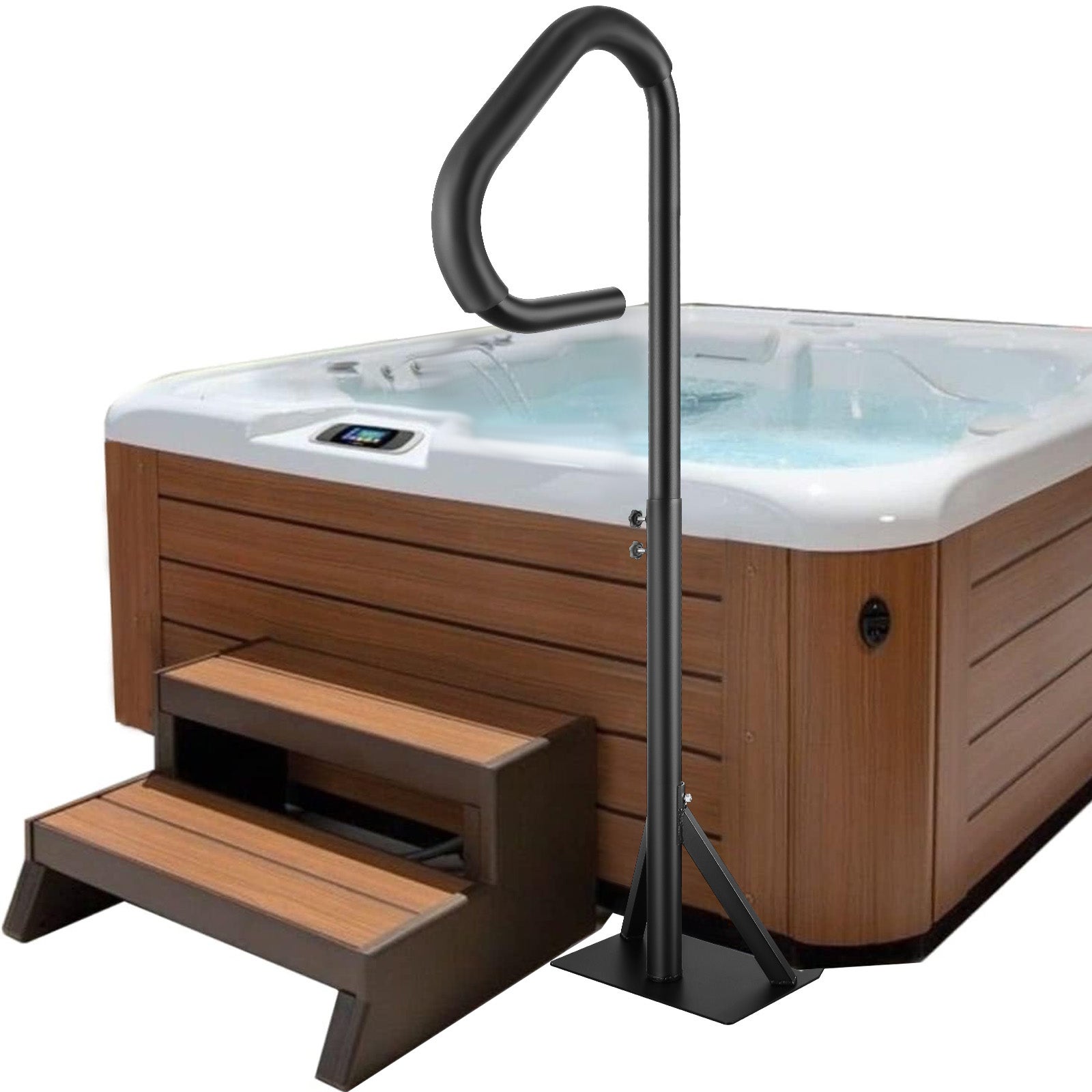 Poręcz do wanny z hydromasażem 88,9-144,8 cm Poręcz z regulacją wysokości Whirlpool Stop aluminium Odporna na rdzę Odporna na korozję poręcz bas VEVOR