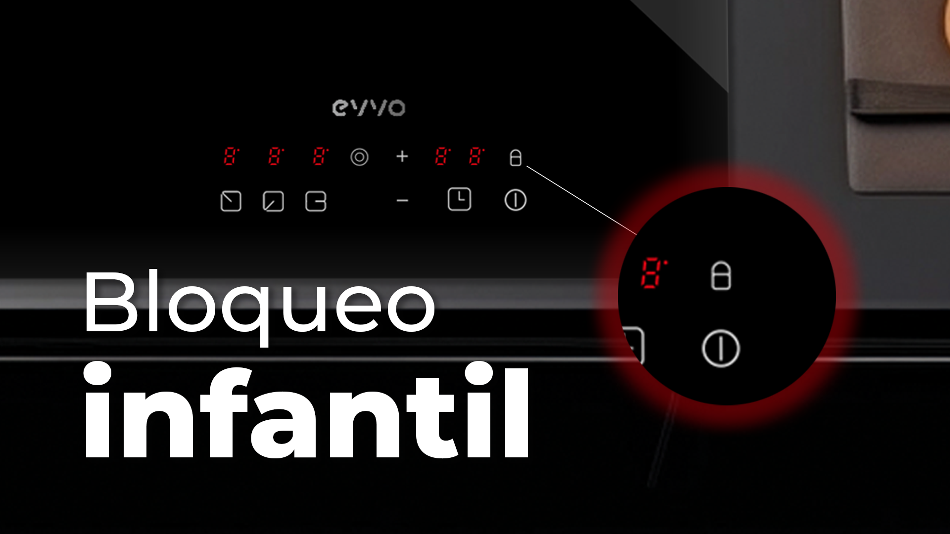 EVVO Placa Vitrocerámica V60, 3 zonas, Potencia máx 5700W, 9 niveles, máx ⌀ 60 cm, táctil - 5