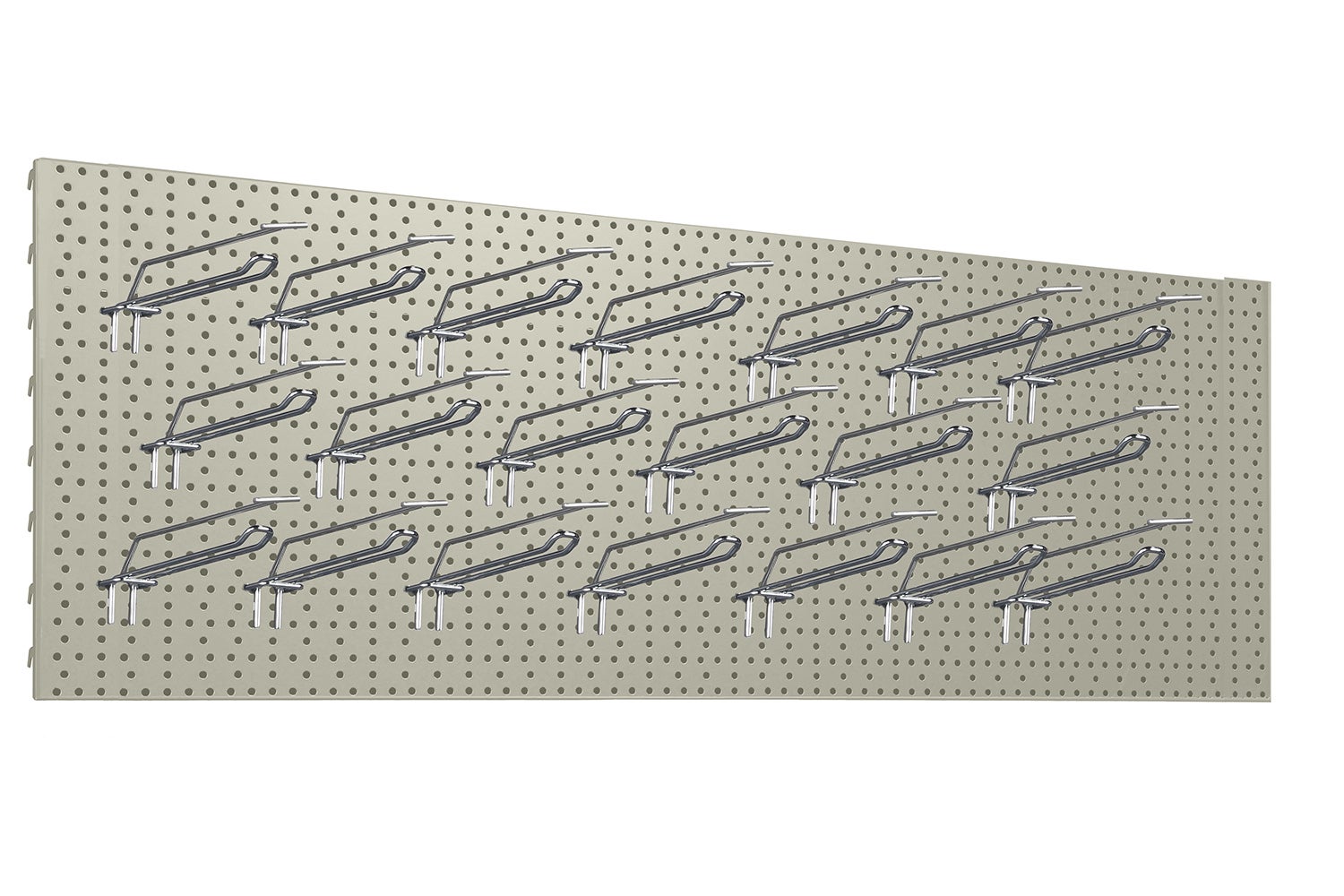 Zestaw Tablica warsztatowa 125x40cm kremowy + 20x Zawieszki podwójne z wysięgnikiem fi4 20cm KTD