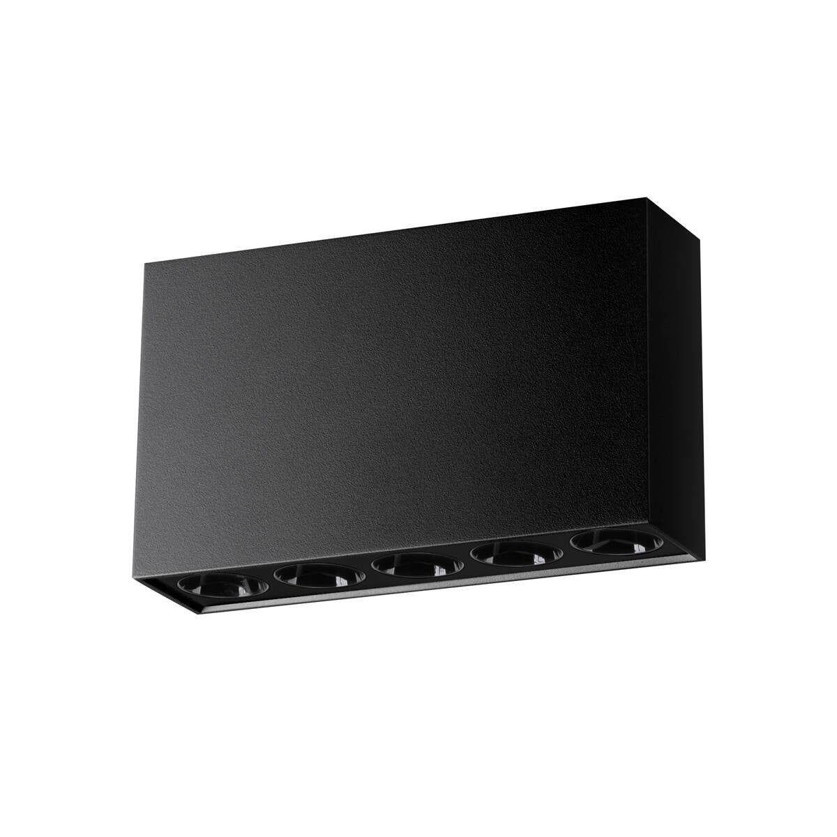 Reflektor sufitowy spot natynkowy prostokątny Sole czarny LED 11W 4000K 1168lm wym: 8,3 x 3,5 x 13,7 cm aluminium Sollux Lighting