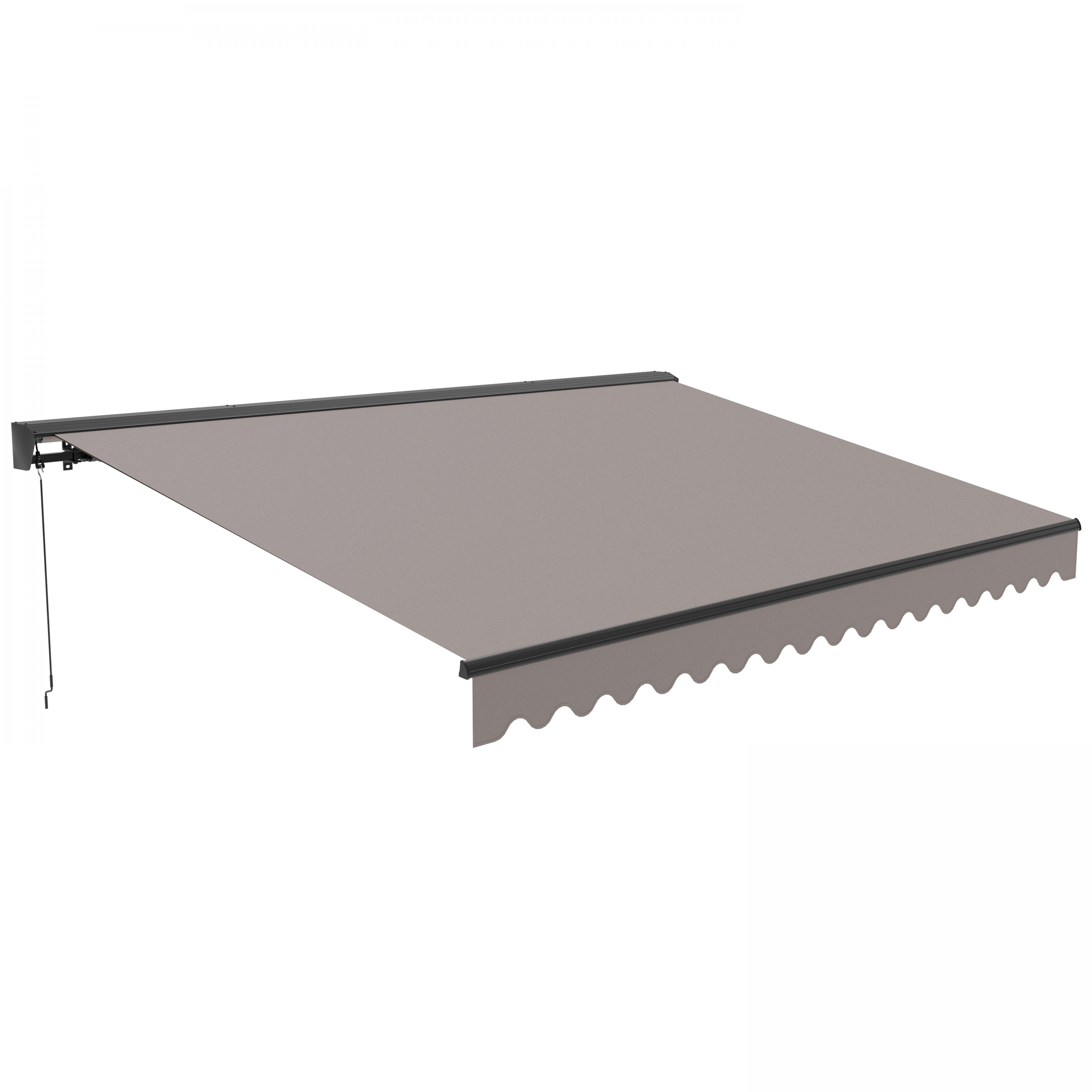 Toldo semi-integral de 3x2,50m en aluminio topo