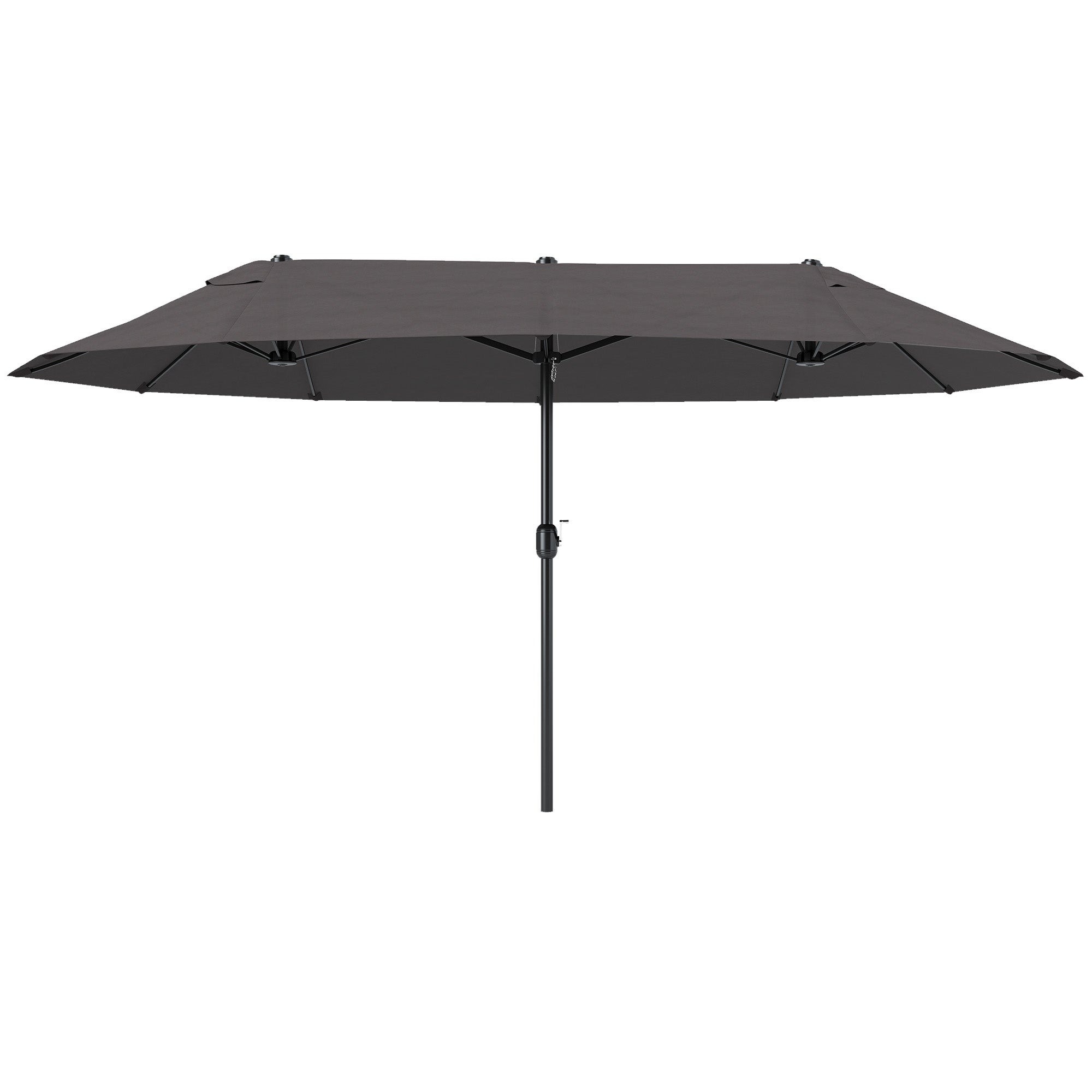 Sombrilla de jardín doble de 4,6 m - Gris - 6