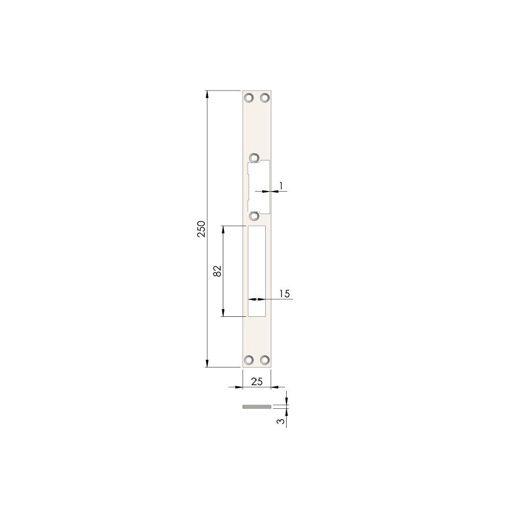 Têtière double inox ULTIMFIT 250mm profil aluminium PVC HERACLES PCA 919X - 2