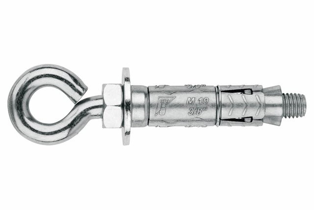 Cheville pour fixation mi-lourdes dans matériaux pleins ou creux - Piton - Zamak M10 x 56 Ø16 - Boite de 25
