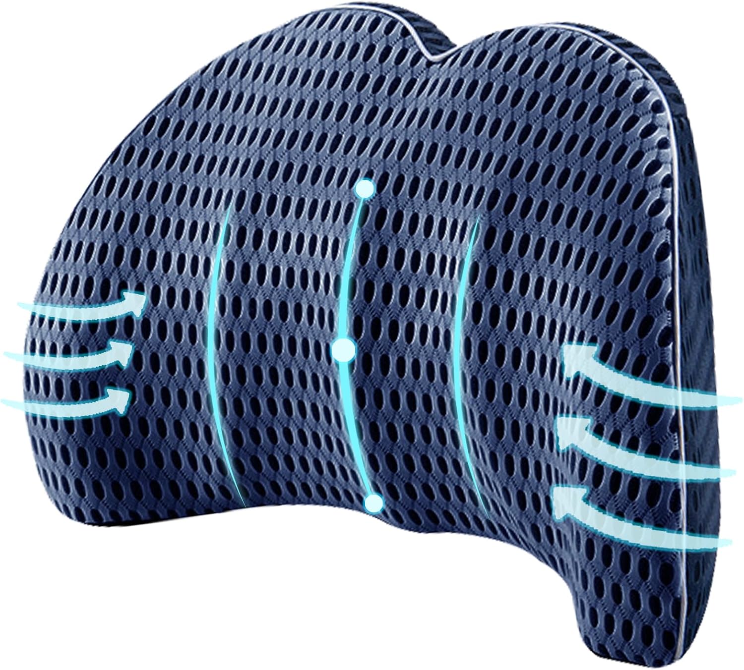 Dapucarin Cuscino Lombare Ergonomico Auto, Cuscino di Supporto Lombare per Sedia Ufficio, Supporto Lombare Divano, Parte Bassa Schiena in Memory Foam