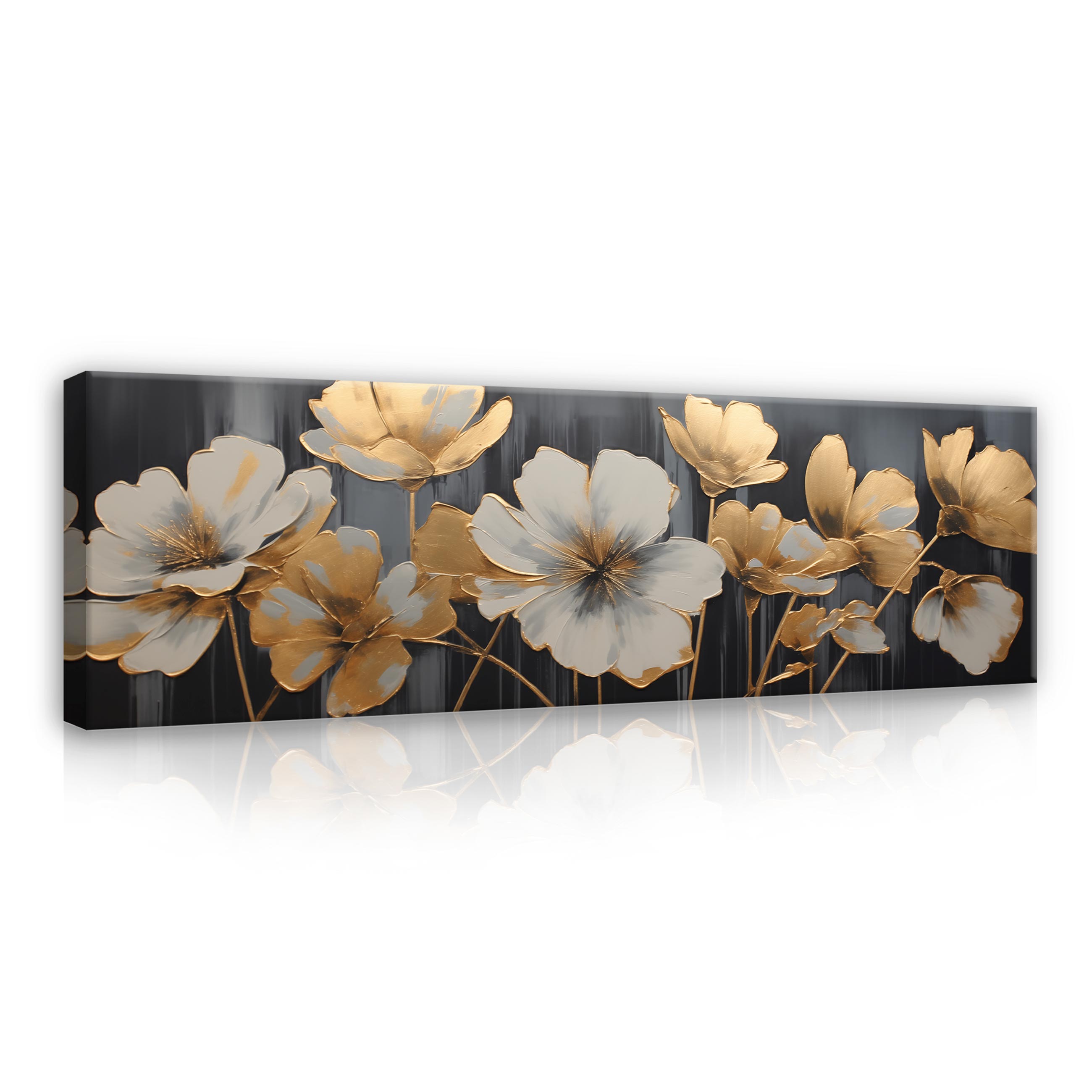 Runa Art Peinture Lis Fleurs Sur Toile Intissée - Décoration Murale Salon Chambre