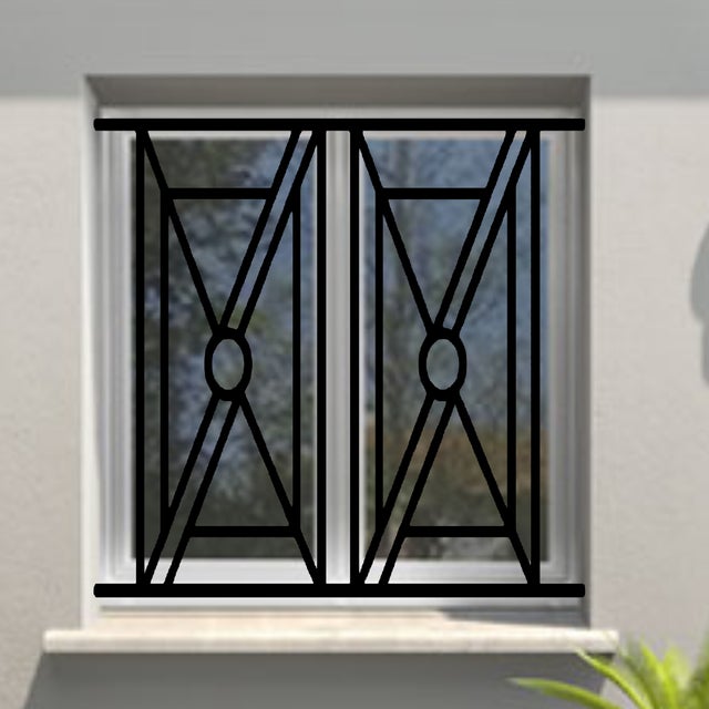 Grille de Defense Octune pour Fenetre H= 45 cm x L= 120 cm (côte tableau)
