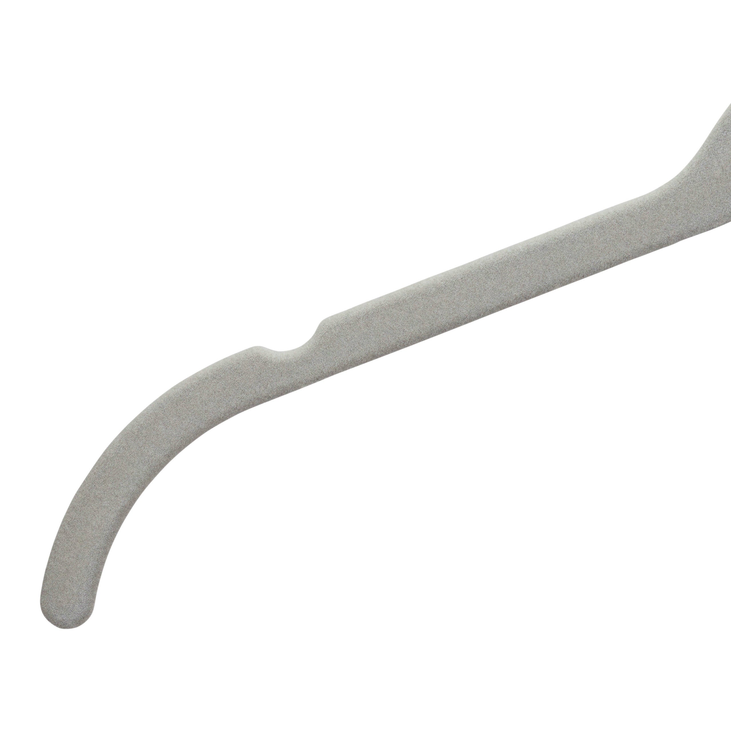 Set da 100 Grucce in Velluto, Sottili e Salvaspazio, Antiscivolo, Gancio Girevole a 360°, Camicie, Pantaloni, Grigie - 8