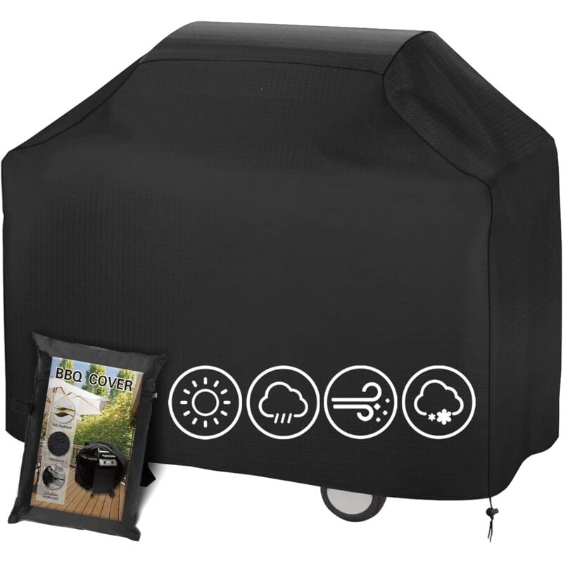 Pokrowiec na Grilla Zewnętrznego, Plachta na Grilla Zewnętrznego, Ochrona BBQ z Oxfordu 210D Odporna na UV i Wodę (145x61x117cm)