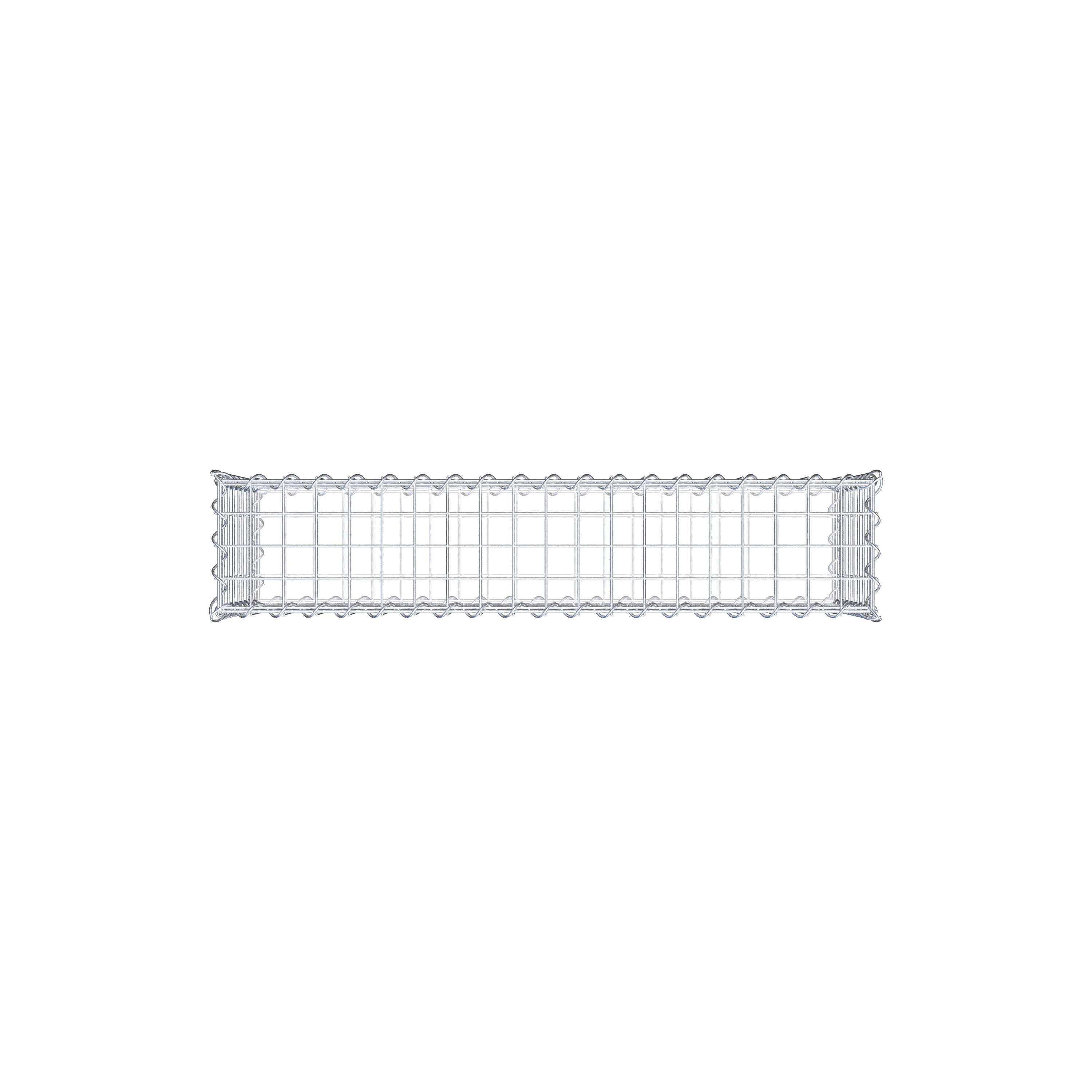 Gavión de acero galvanizado 100x40x20cm (LxAxP), malla 5 x 5cm, Espiral, jaula metálica para muro o jardín - 5