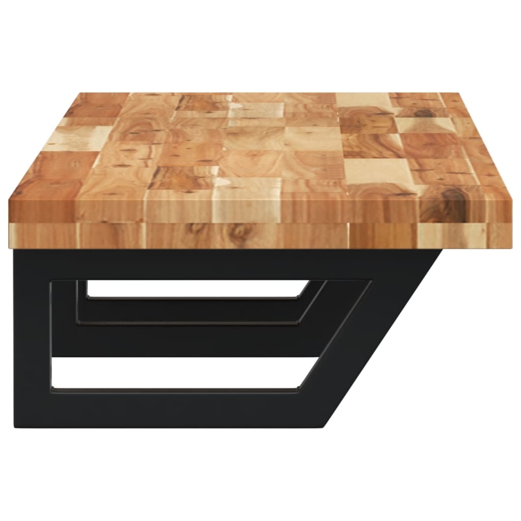 Maison Exclusive - Ripiano a Parete per Lavabo in Acciaio e Massello di Acacia - 5