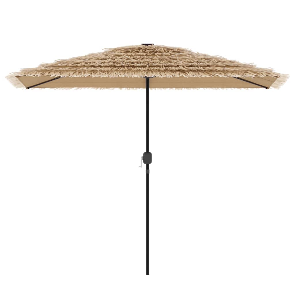 vidaXL Parasol de jardin avec LED et mât en acier marron 300x200x250cm - 6