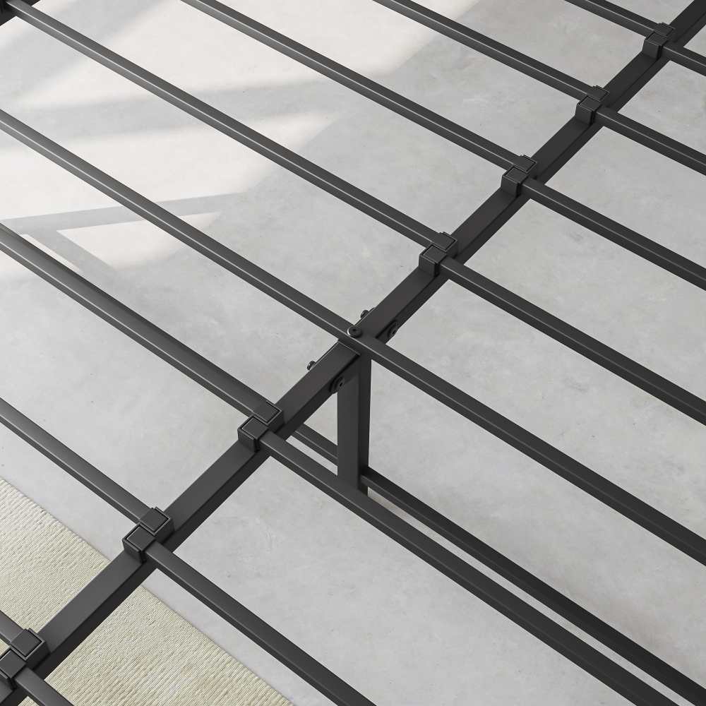 Rama łóżka 120×200 cm z inteligentnymi diodami LED, schowkiem i portami USB – solidna metalowa konstrukcja, cicha praca i łatwy montaż - 9