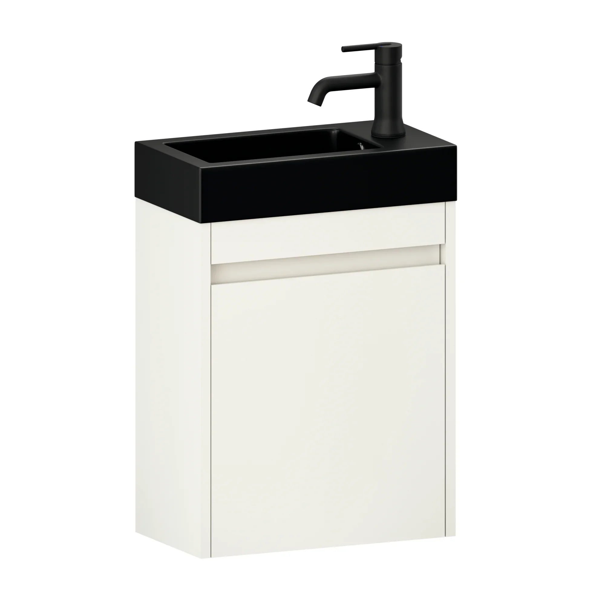 Mirlux Meuble vasque Elen – 40 x 22 x 50 cm – Blanc – Vasque noire incluse - 3