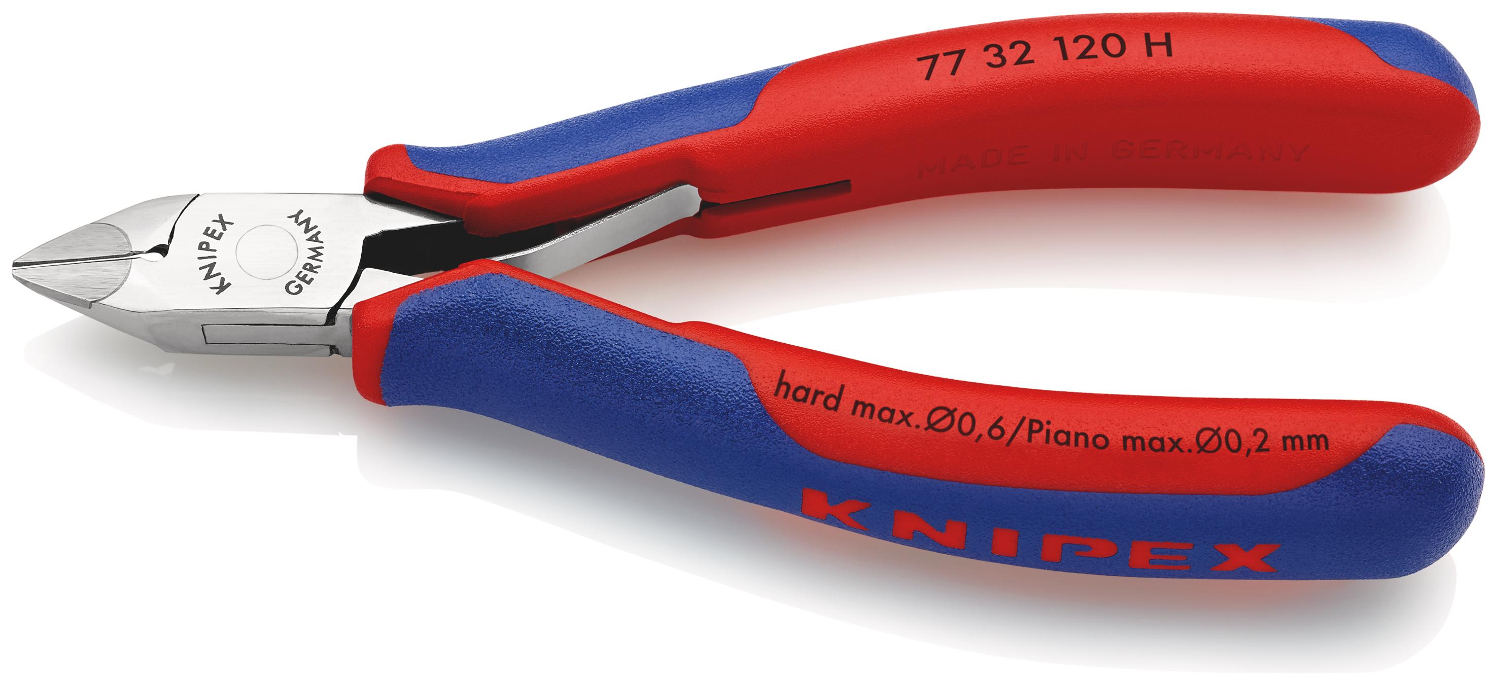 Knipex Szczypce boczne tnące do elektroniki z ostrzem z węglików spiekanych -7732120H