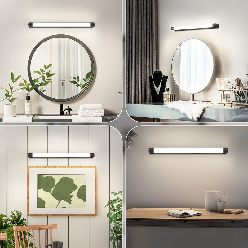 Lampa lustrzana LED Nettlife 50 cm, 10 W, czarna, do łazienki, neutralne światło 4000 K, wodoodporna IP44, nowoczesna, do kuchni lub szafy - 8