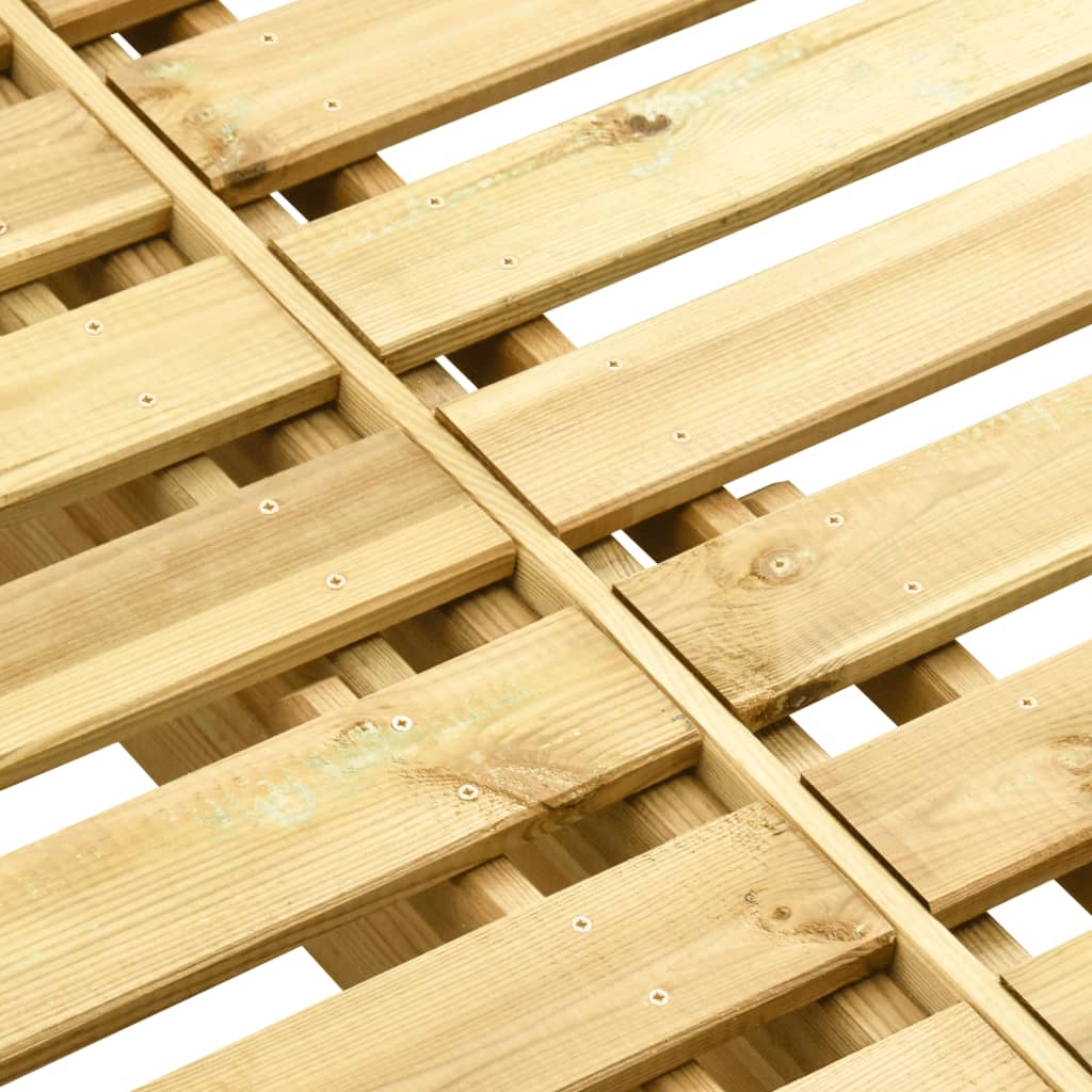 Chaise longue | Bain de soleil | Transat de relaxation double Bois de pin imprégné de vert CFW599110 - 6