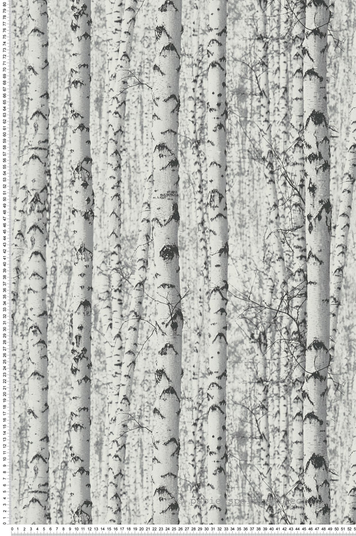Tapeta zalesiony krajobraz białym,szarymIczarnym - 53 cm x 10.05 m - LIVINGWALLS