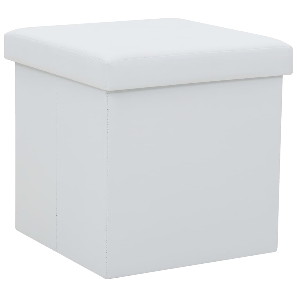 Pouf De Rangement Pliable En Similicuir - 38x38x30 Cm, Repose-pieds, Siège Supplémentaire, Plusieurs Couleurs - 3