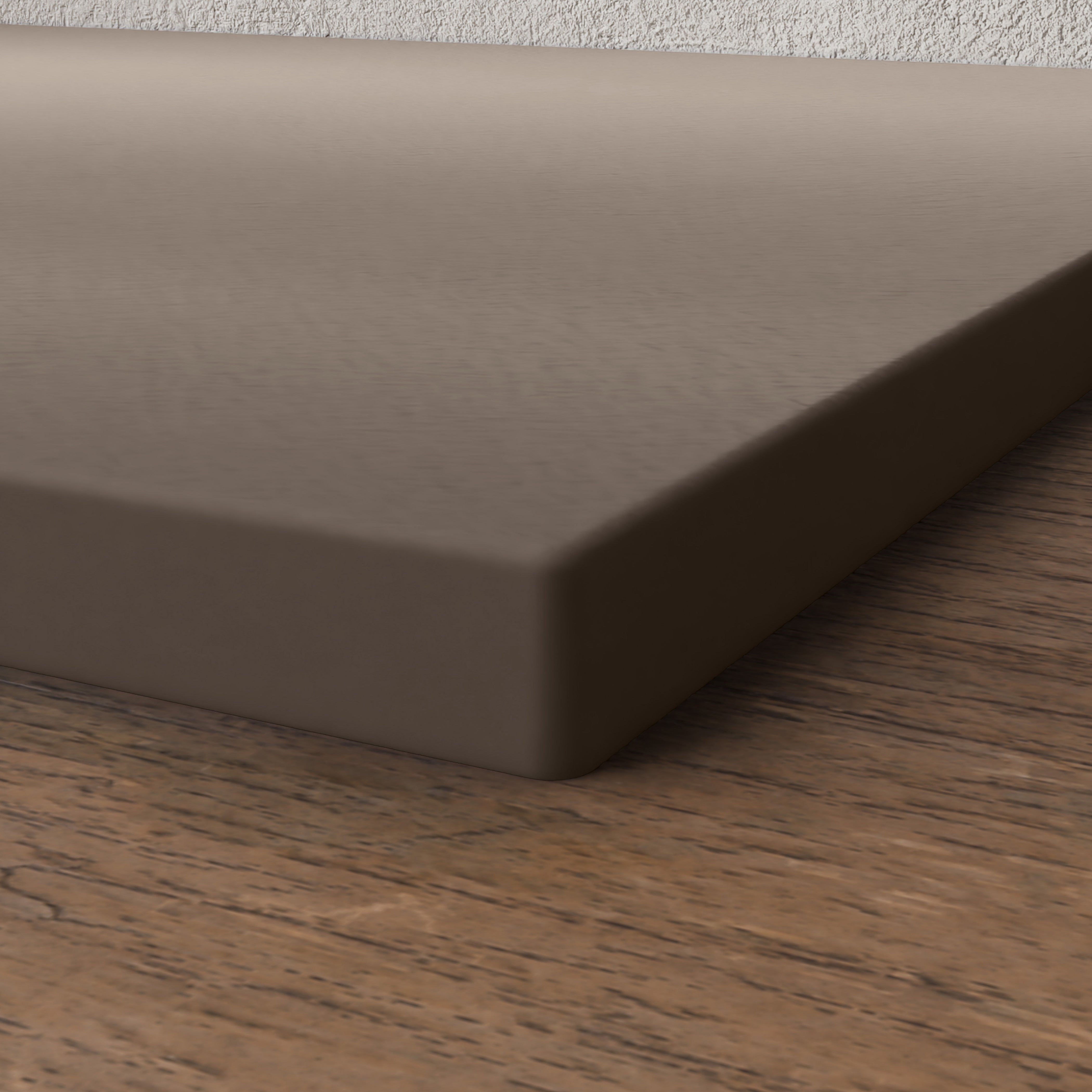 BELLOBATH - Base de duche de resina antiderrapante - Textura lousa suave - Inclui válvula de escoamento e grelha - Moca - 90 X 160cm - 3