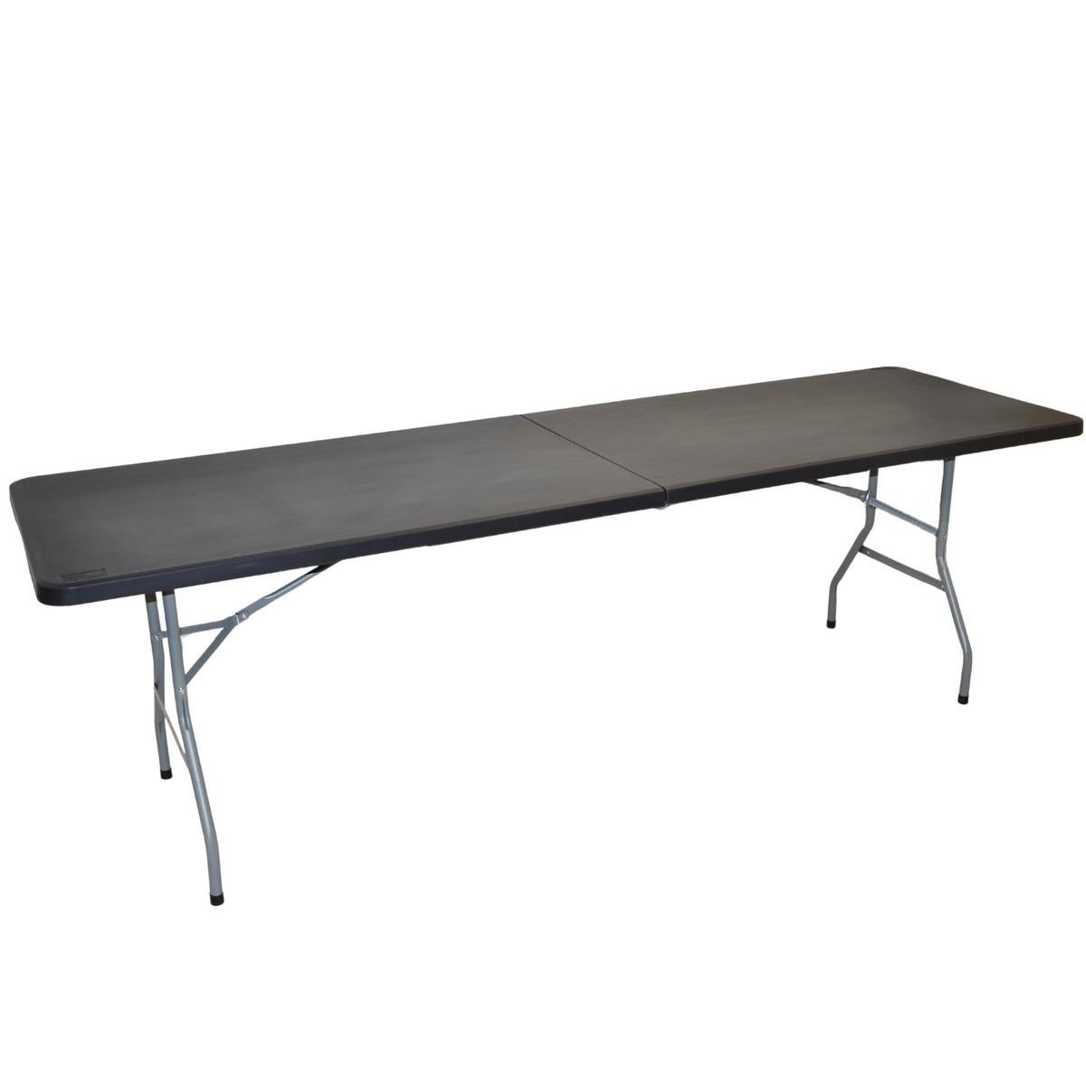 Stół ogrodowy cateringowy Saska Garden składany w walizkę 240x74x 74 cm 150 kg czarny