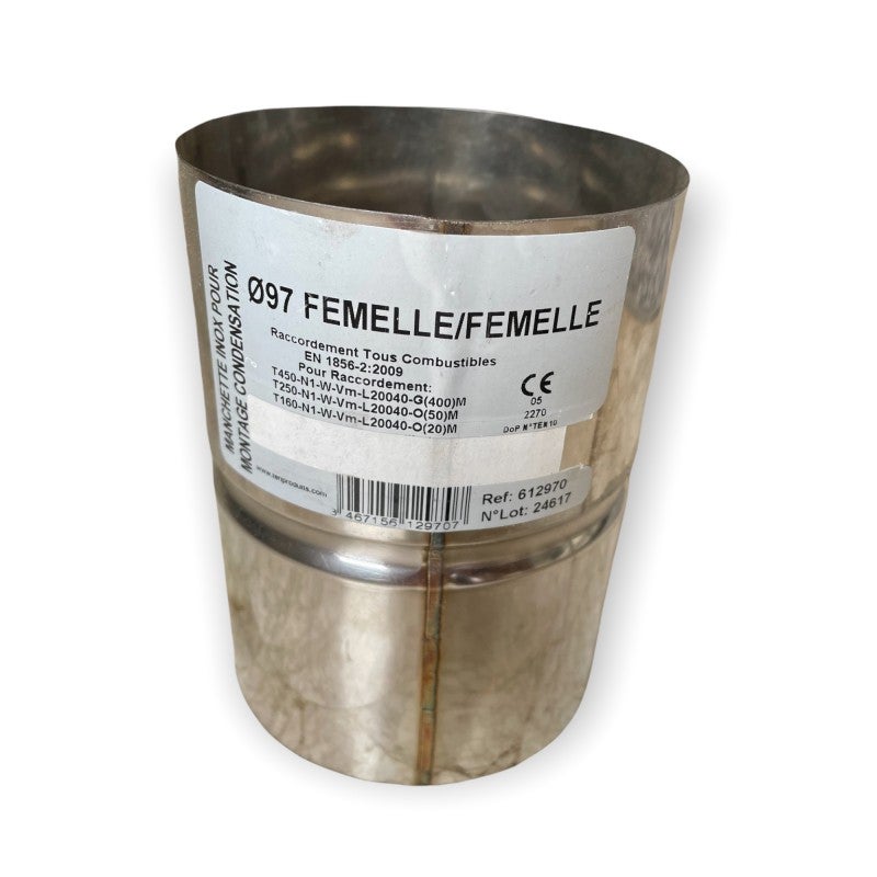 Manchette inox Ø97mm femelle/Femelle 612970 | Leroy Merlin