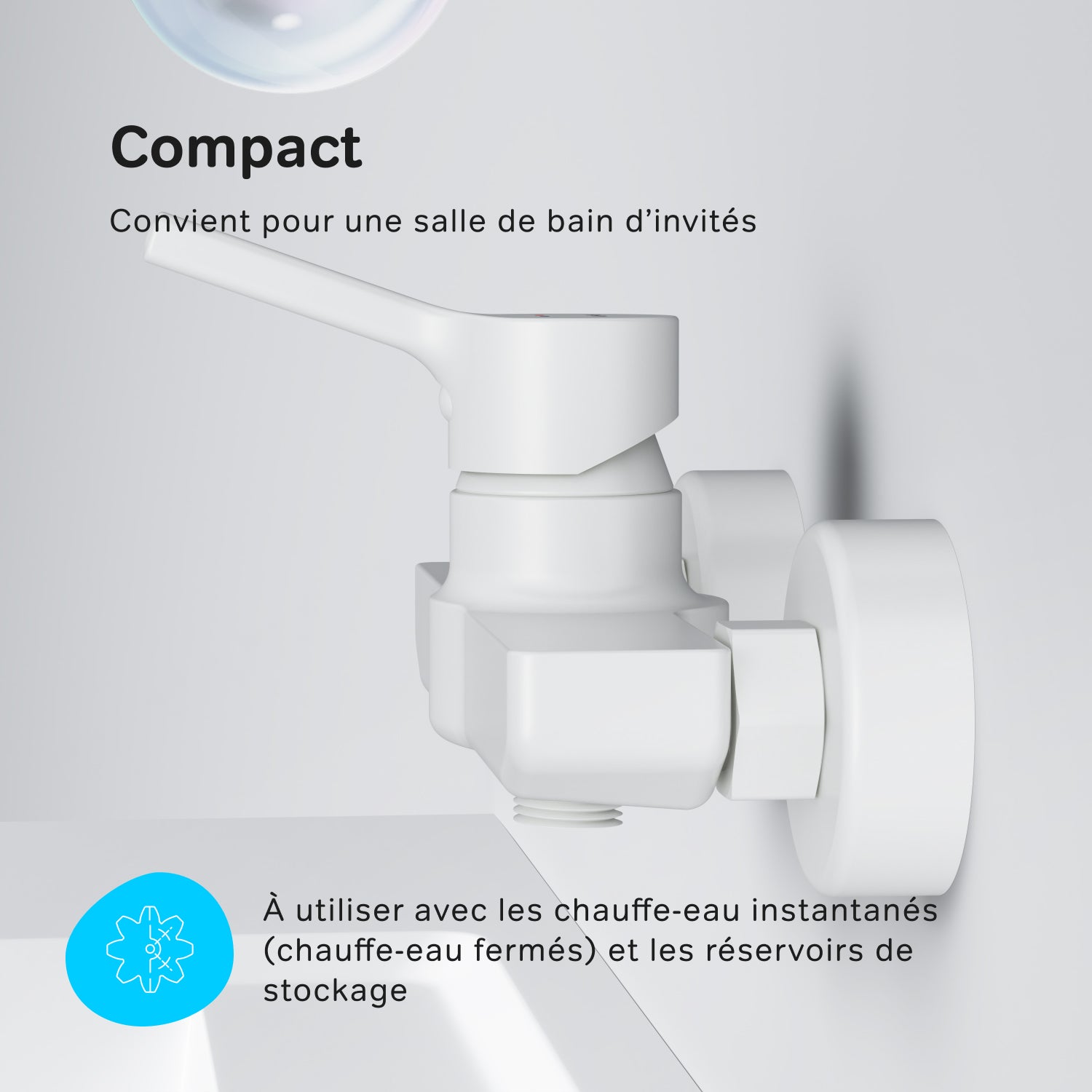 Mitigeur mécanique de douche Robinet de douche Blanc, X-Joy S FXB20033 AM.PM - 5