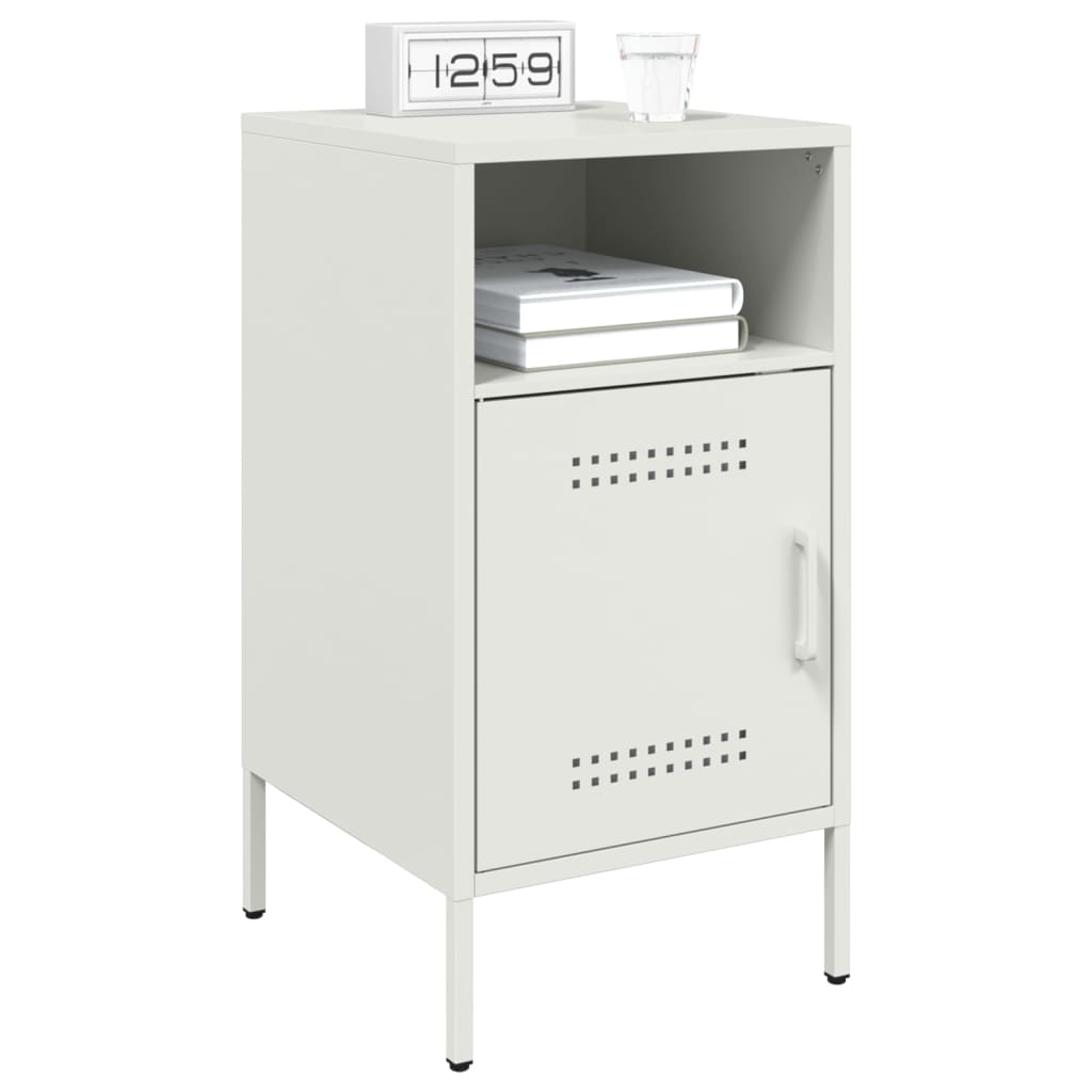 Lot De 2 Tables De Chevet,Table D'appoint, Table De Nuit Pour Salon Chambre Blanc 40x35x65 Cm Agglomere788665 90650201