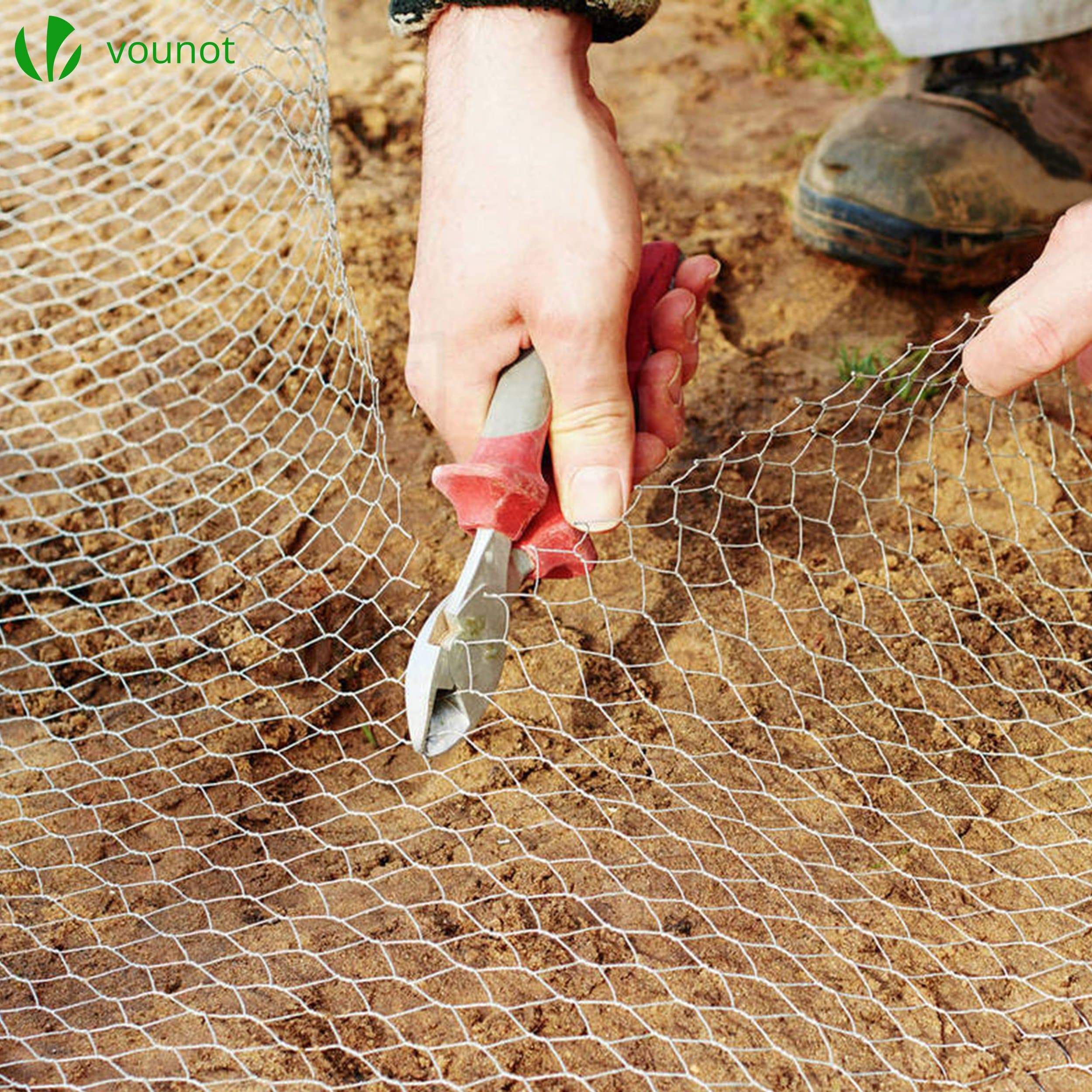 Grillage métallique gainé de PVC vert - Maille 13mm - 1x25M - Filet de clôture pour poulailler - VOUNOT® - 5