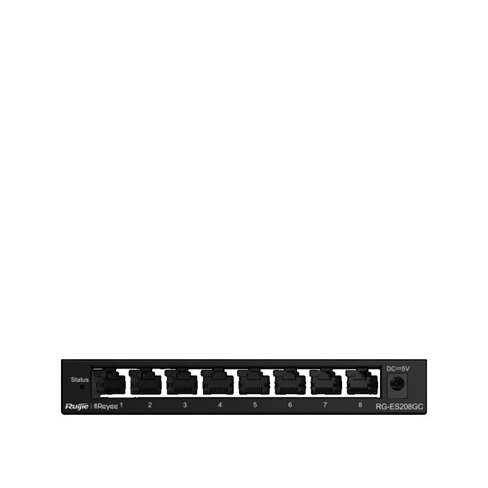 Ruijie Networks RG-ES208GC Switch 8 Puertos Gestionado L2 Gigabit Ethernet Gris - Imagen 3