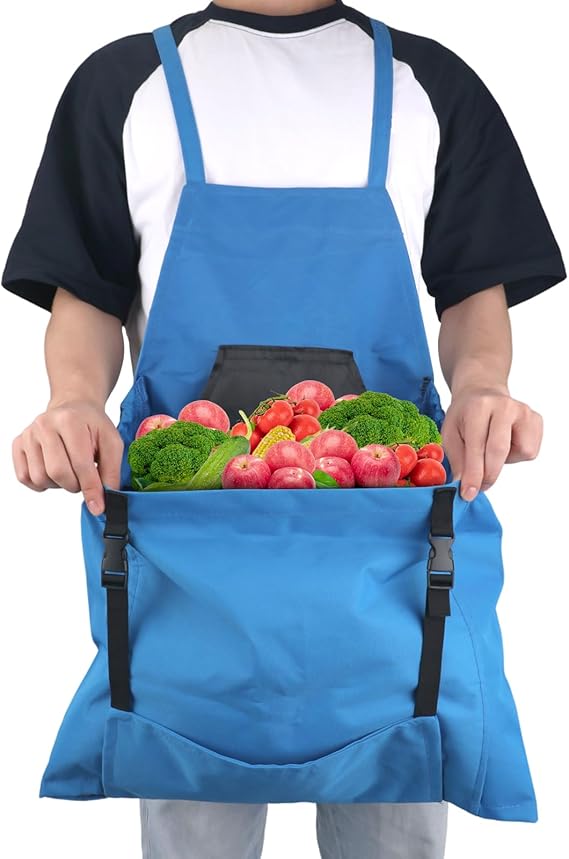 Mumisuto Tablier De Jardinage Imperméable Avec Poches – Tablier Récolte Multifonction Vert, Hommes & Femmes