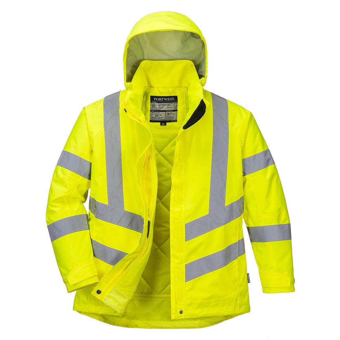 Parka de travail hiver haute visibilité matelassée Femme Portwest Orange Fluo XL - 4