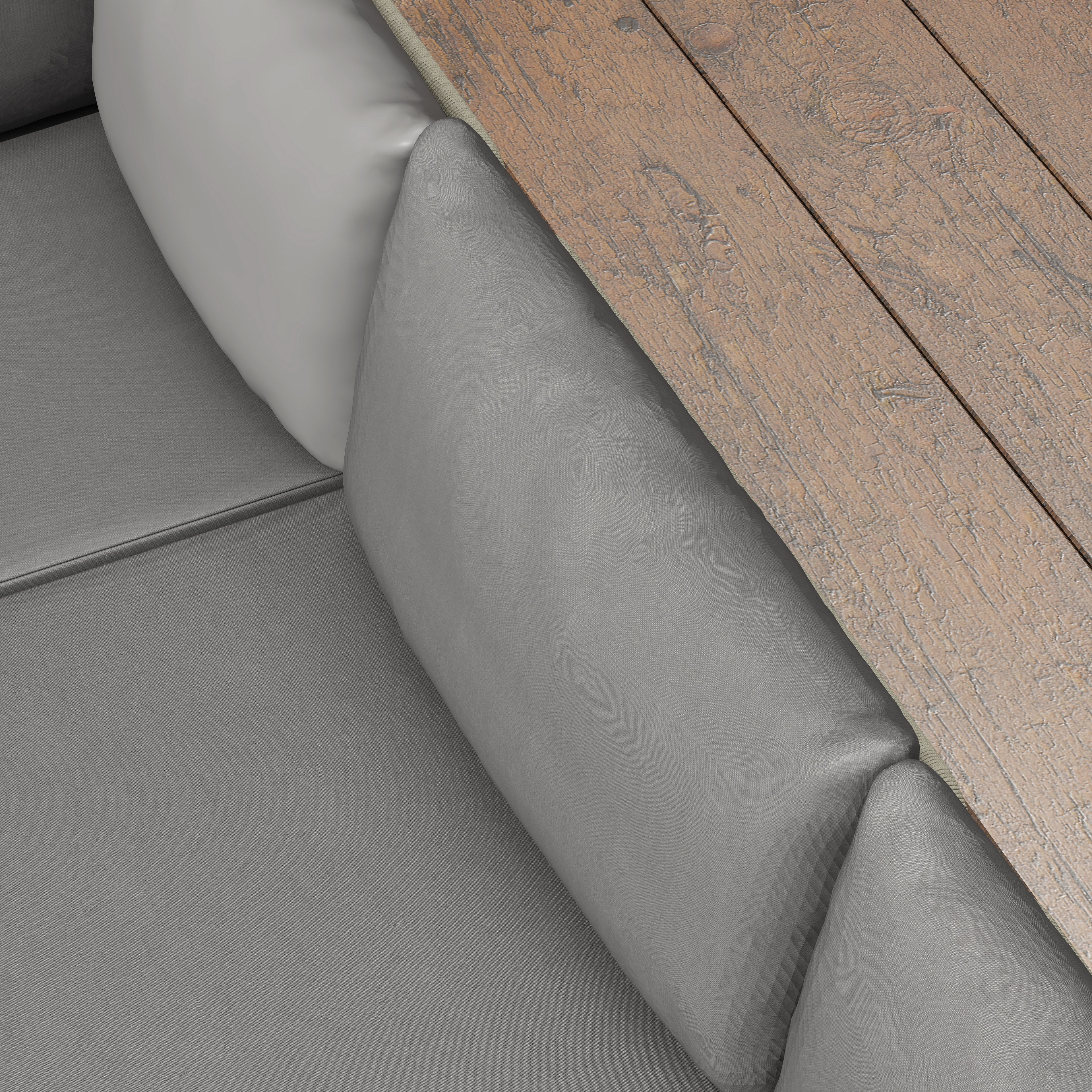 Outsunny Set da Esterno 3 Pezzi con 2 Divanetti 2 Posti e Tavolino Basso, in Rattan e Acciaio Grigio e color Legno - 9