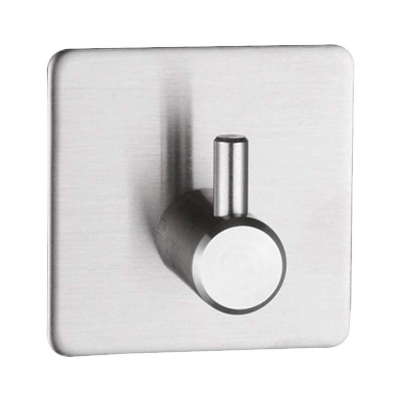 Hak ścienny samoprzylepny, odpowiedni do łazienki i kuchni, nie wymaga wiercenia, srebrny (1 opakowanie)