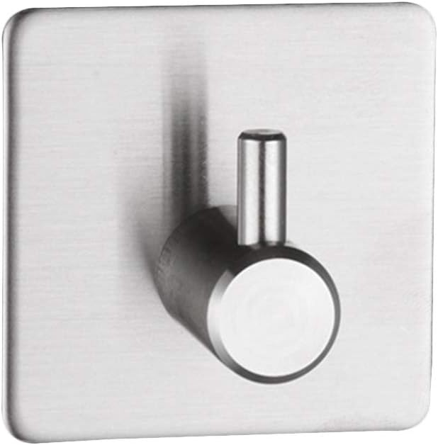 Hak ścienny samoprzylepny, odpowiedni do łazienki i kuchni, nie wymaga wiercenia, srebrny (1 opakowanie)