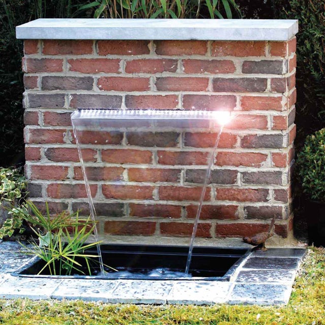 Cascade Niagara de jardin 60 cm Acier inox et éclairage LED Ubbink