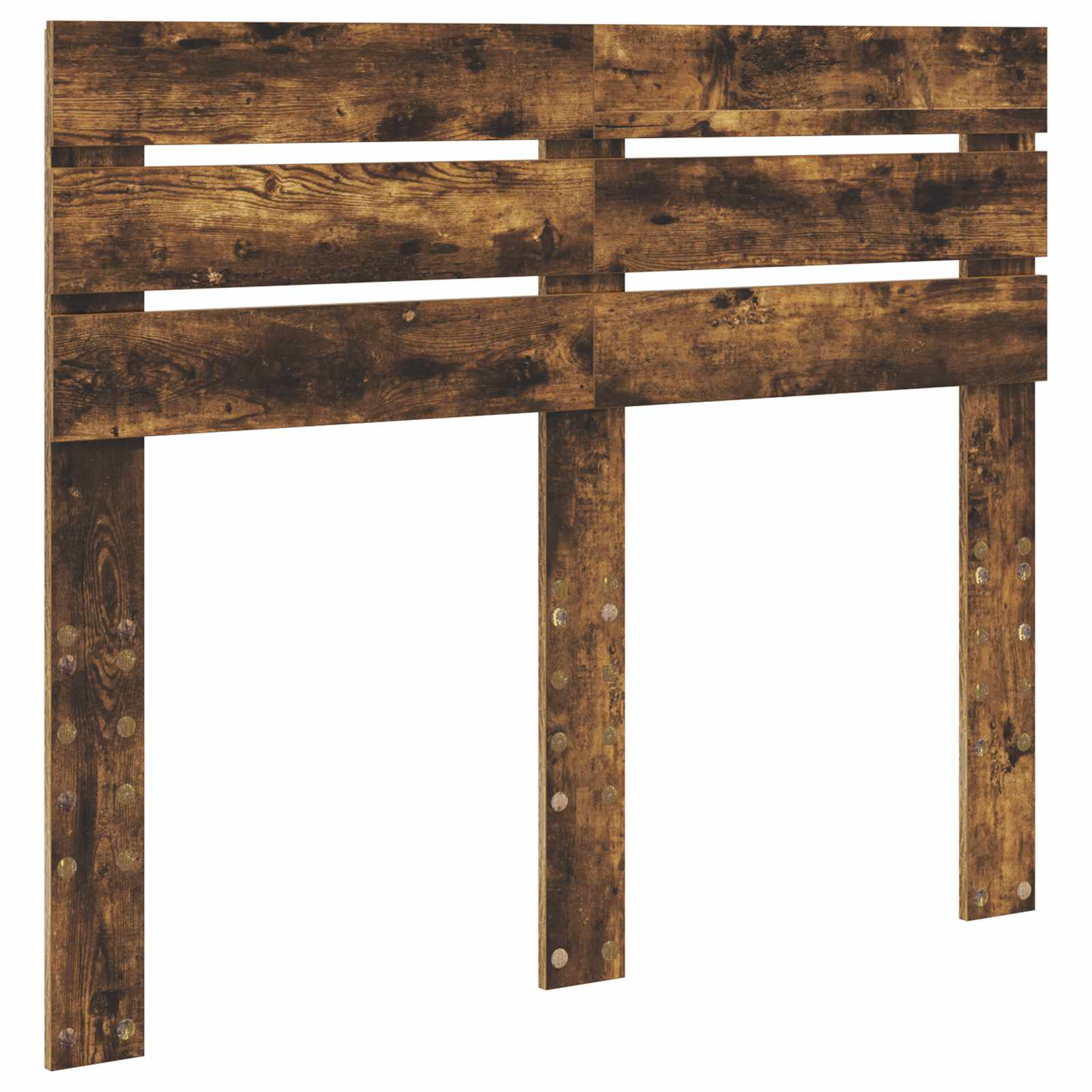 Cadre de lit chêne fumé en pin massif, pour la chambre, 120 × 190 cm - 6