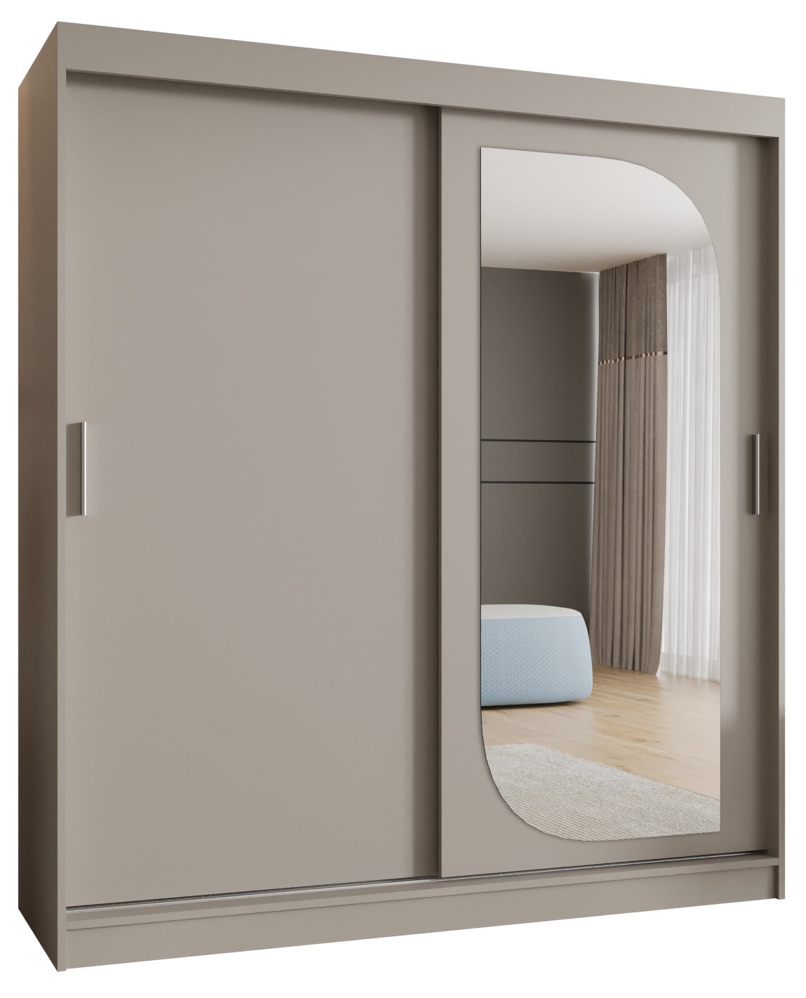 Szafa przesuwna garderoba LUCY 180 x 62 x 200 cm Kaszmir