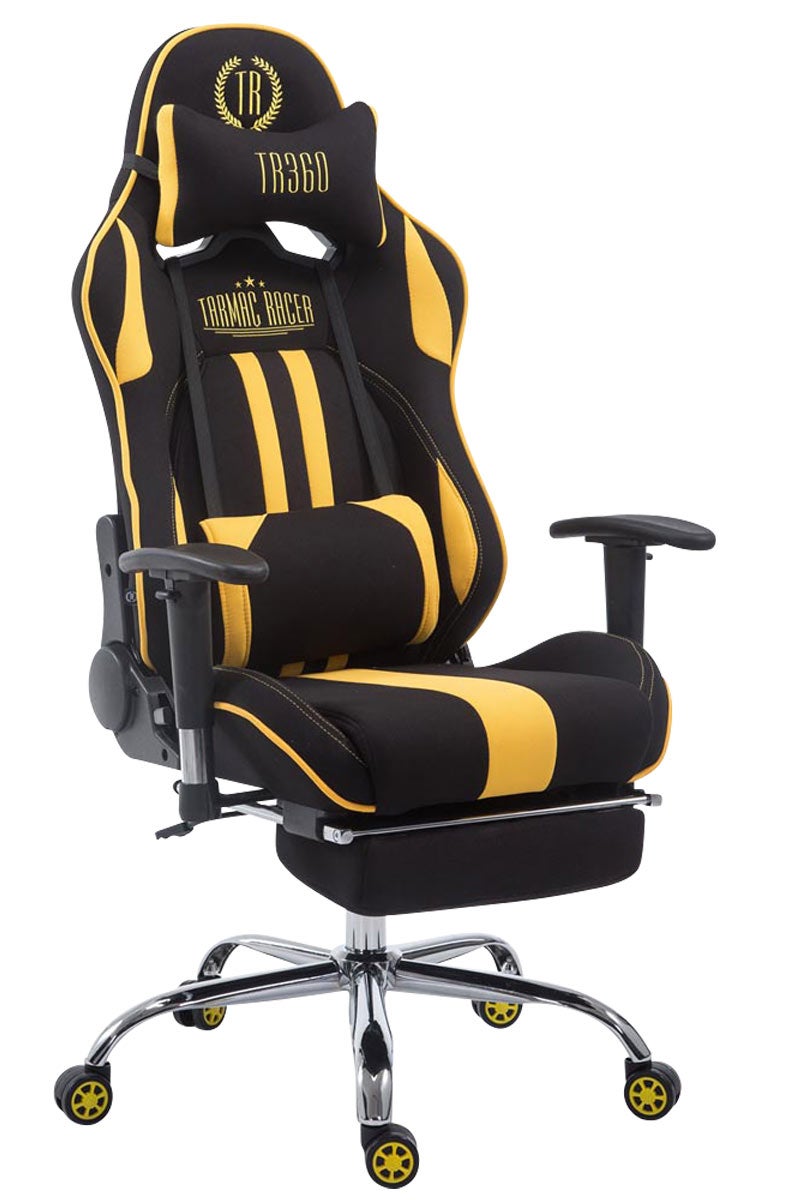 Silla Racing XL Limit En Tela Negro/amarillo|Con reposapiés | Leroy Merlin