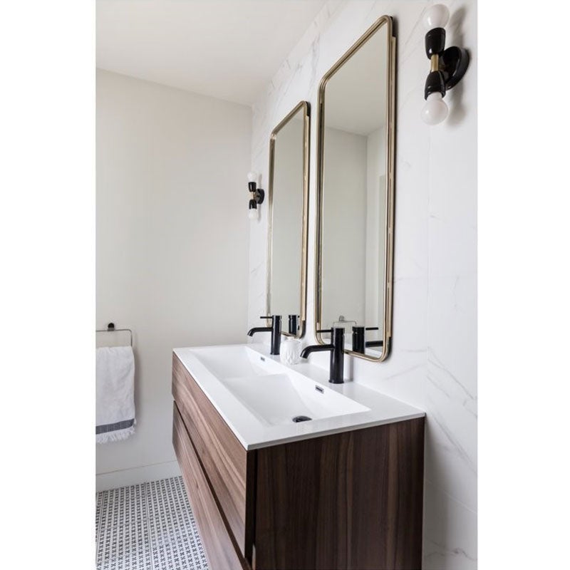 Meuble salle de bain design double vasque SIENA largeur 120 cm noyer - 5
