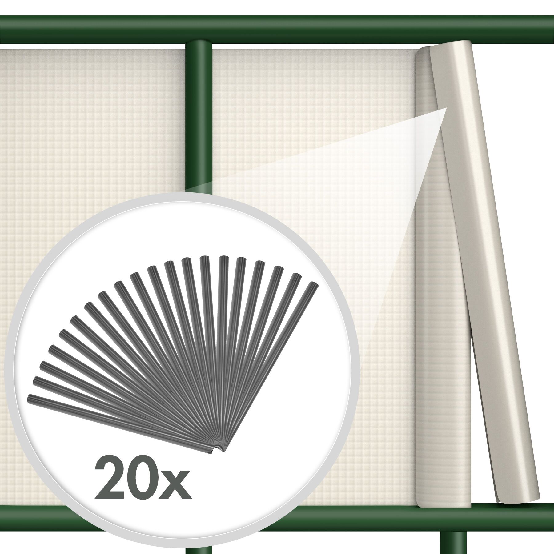 Brise-vue en PVC opaque et résistante 35 m TECTAKE - 5